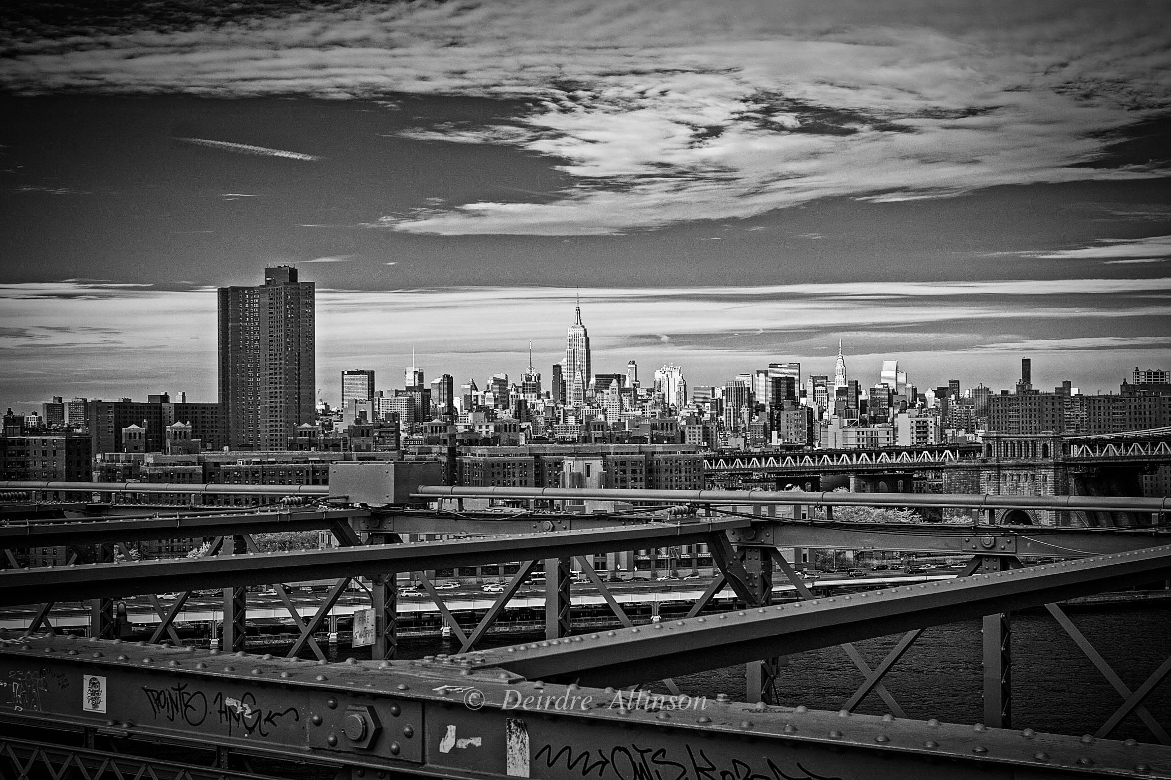 Sky over Manhattan: a View from the Brooklyn Bridge